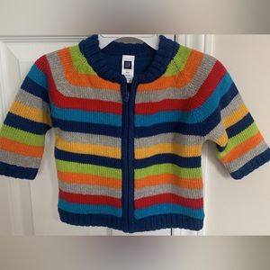 NWT Baby Gap Boys Infant Zipper Knitted Sweater (3-6 months old)